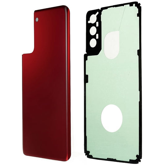 For-Samsung-Galaxy-S21+-5G-G996-Battery-Housing-Cover-with-Adhesive-Sticker-(without-Logo)--Red