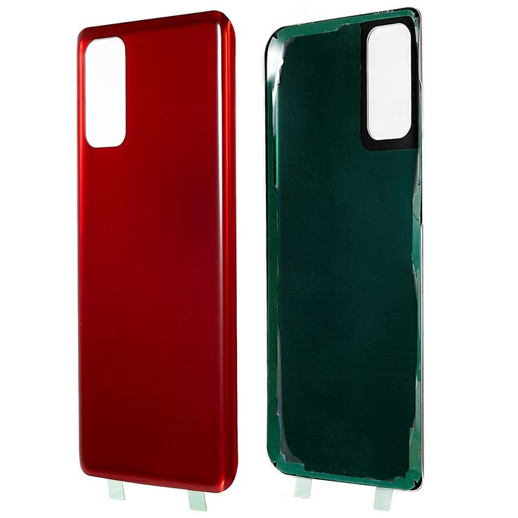 For-Samsung-Galaxy-S20-4G-G980-/-S20-5G-G981-Battery-Housing-Cover-with-Adhesive-Sticker-(without-Logo)--Red