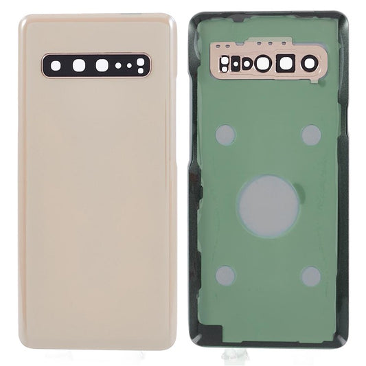 For-Samsung-Galaxy-S10-5G-G977-Battery-Housing-with-Adhesive-Sticker-+-Camera-Lens-Cover--Gold