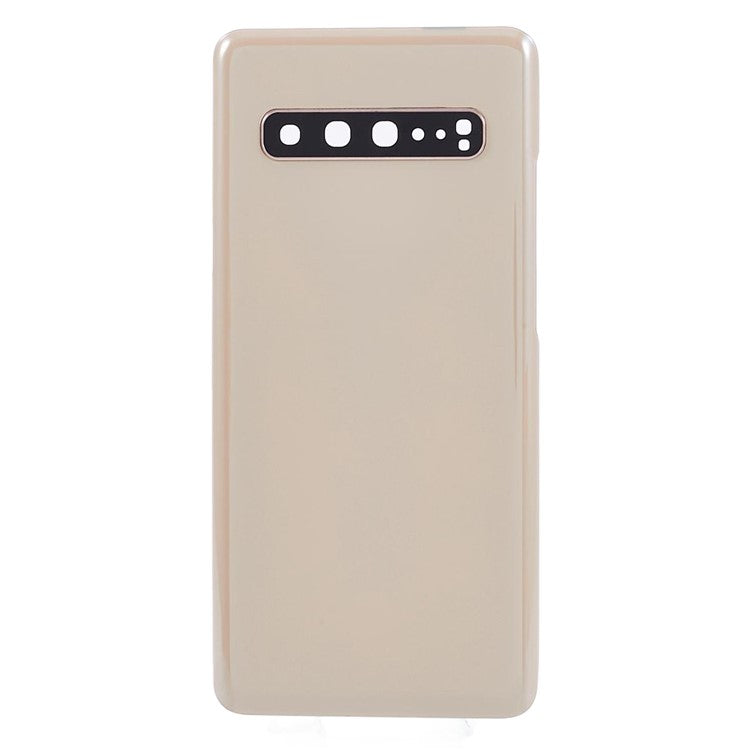 For-Samsung-Galaxy-S10-5G-G977-Battery-Housing-with-Adhesive-Sticker-+-Camera-Lens-Cover--Gold