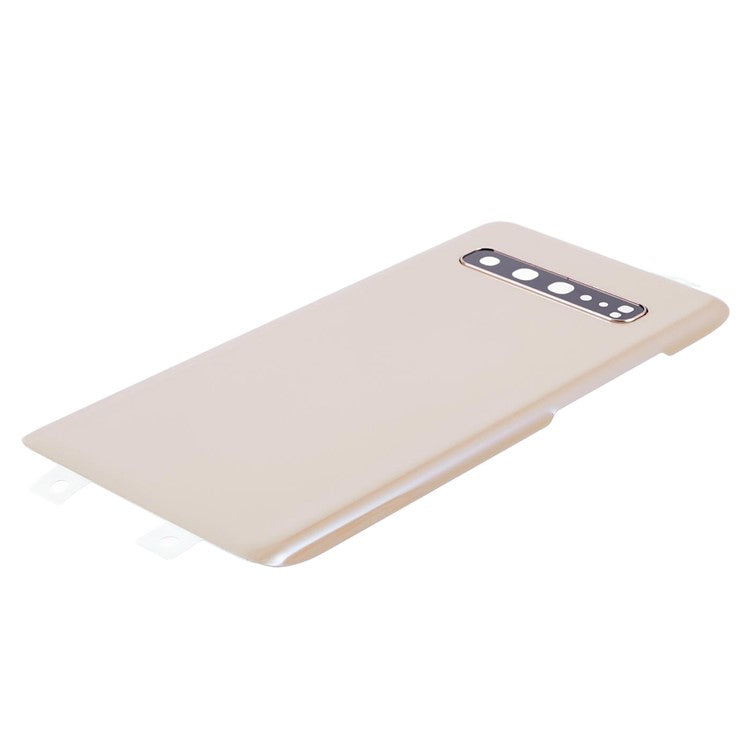 For-Samsung-Galaxy-S10-5G-G977-Battery-Housing-with-Adhesive-Sticker-+-Camera-Lens-Cover--Gold