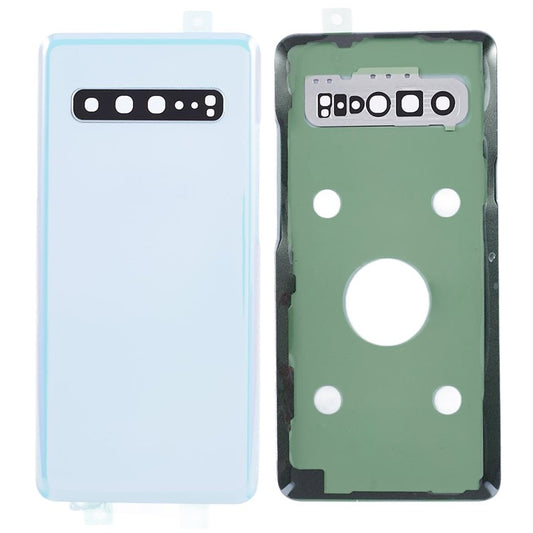 For-Samsung-Galaxy-S10-5G-G977-Battery-Housing-with-Adhesive-Sticker-+-Camera-Lens-Cover-(without-Logo)--Silver