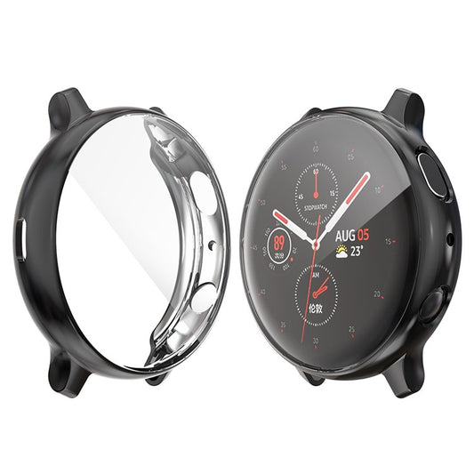 HAT PRINCE All-round Protective Electroplating TPU Watch Case for Samsung Galaxy Watch Active2 44mm - Black