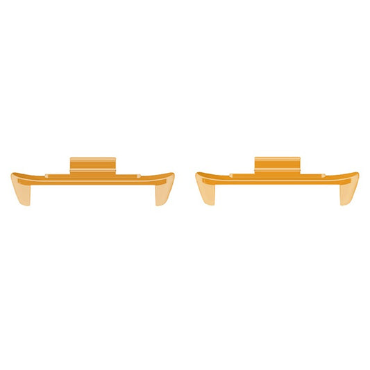 1 Pair 20mm Watch Strap Connector for Xiaomi Smart Band 9 Pro / 8 Pro / Redmi Watch 4 Watchband Metal Adapter - Rose Gold