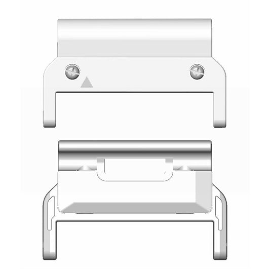1 Pair PC Connector for Garmin Smart Watch 20mm Watch Strap Connection Adapter - White