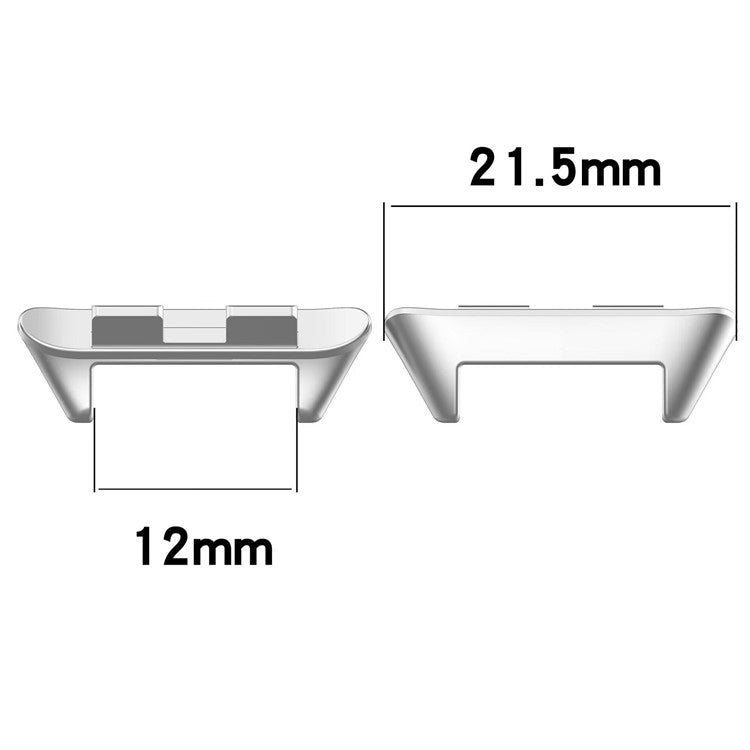 1 Pair For Honor Band 9 Wrist Strap Stainless Steel Connector Watch Band Adapter - Silver