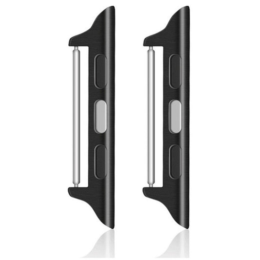1 Pair 22mm Watch Band Connector for Apple Ultra 2 Ultra 49mm / 9 8 7 45mm / 6 5 4 SE (2023) SE (2022) SE 44mm / 3 2 1 42mm - Black