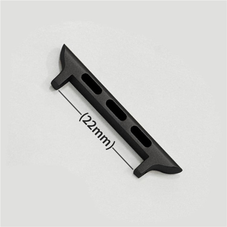1 Pair 22mm Watch Band Connector for Apple Ultra 2 Ultra 49mm / 9 8 7 45mm / 6 5 4 SE (2023) SE (2022) SE 44mm / 3 2 1 42mm - Black