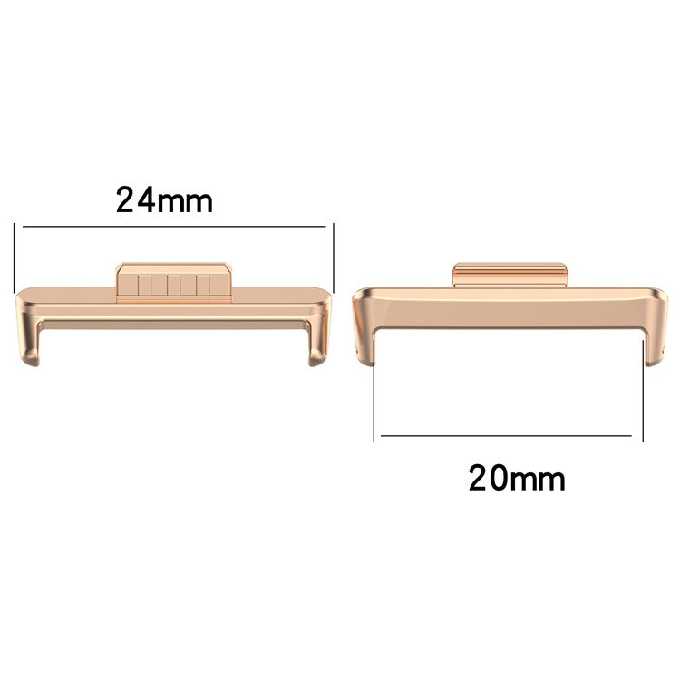 1 Pair for Huawei Watch Fit 3 Watch Strap Connector 20mm Wrist Band Metal Adapter - Gold