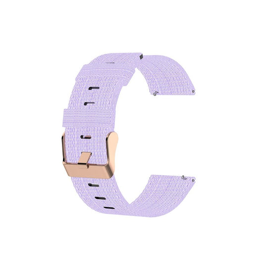 Nylon Braided Watch Band for Fitbit Versa 2/Versa Lite/Versa Blaze, Adjustable Wrist Strap Replacement - Light Purple