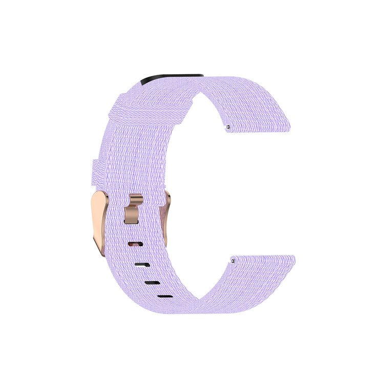 Nylon Braided Watch Band for Fitbit Versa 2/Versa Lite/Versa Blaze, Adjustable Wrist Strap Replacement - Light Purple