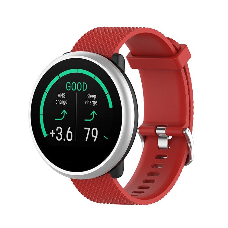 Soft Silicone Smart Watch Strap Replacement Strap 20mm for POLAR Ignite Smart Watch - Red