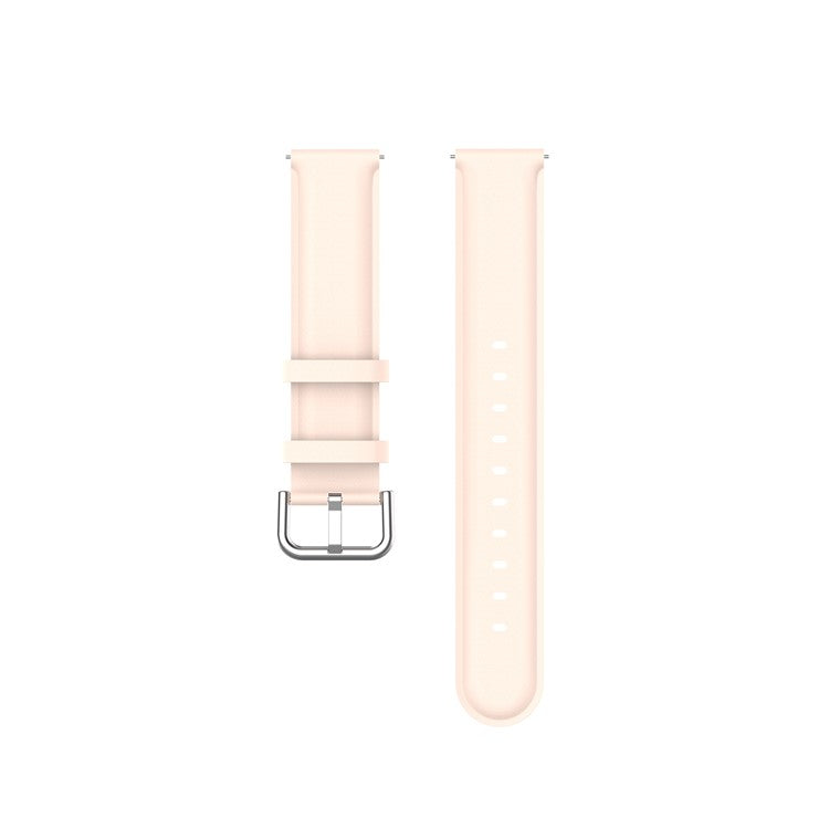 20mm Genuine Leather Smart Watch Band Replacement for Samsung Galaxy Watch Active2/Huawei Watch GT 3 42mm - Pink