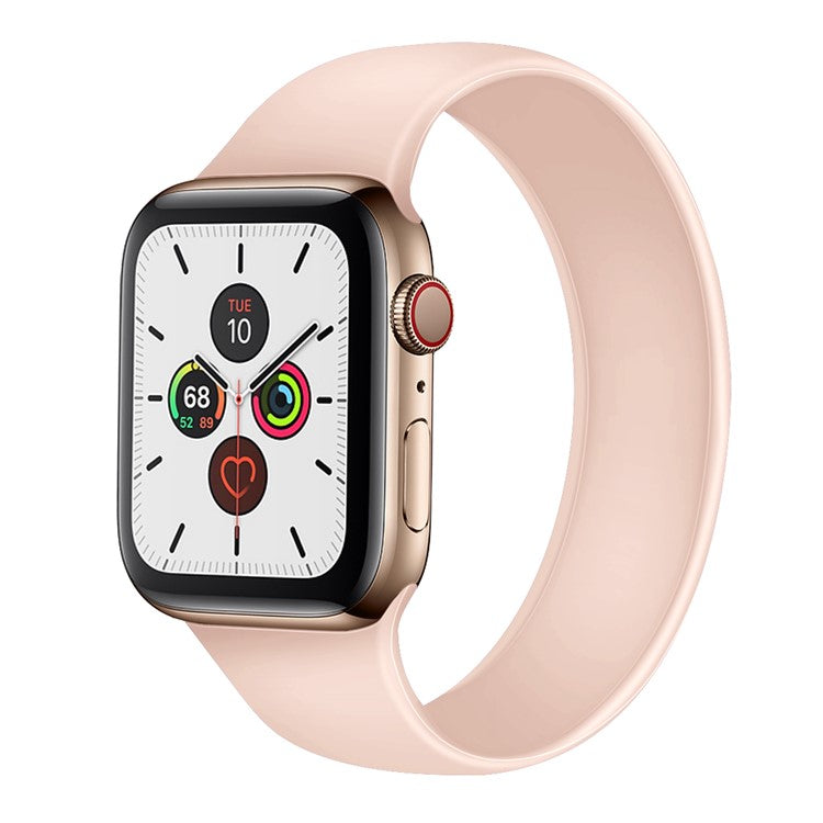 Silicone Smart Watch Replacement Strap for Apple Watch Series 8 45mm / Ultra 49mm / Ultra 2 49mm / Series 9 45mm / SE (2023) 44mm / 7 45mm / Series 4 / 5 / 6 / SE / SE (2022) 44mm / Series 1 / 2 / 3 42mm - Pink, Size: M