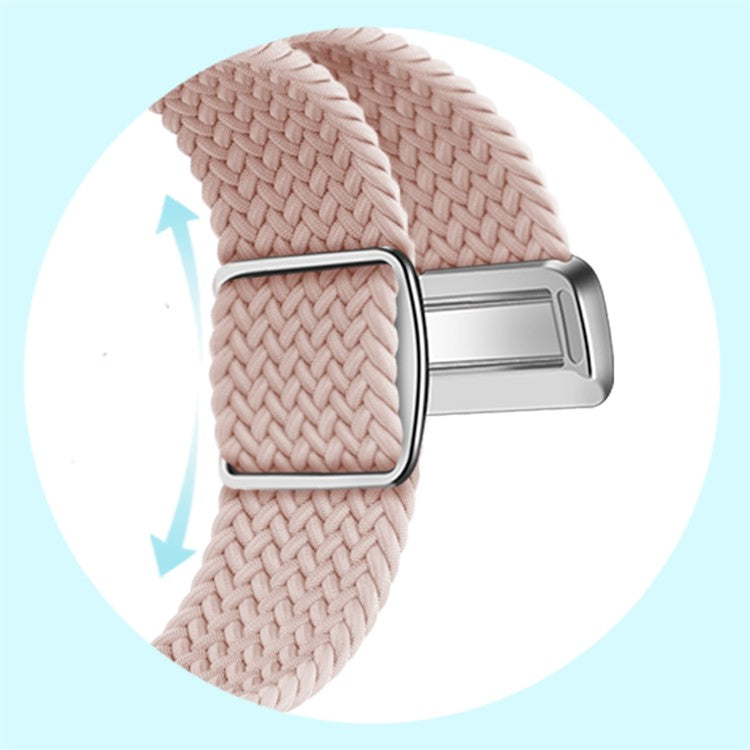 For Xiaomi Smart Band 8 Pro / Redmi Watch 4 Strap Magnetic Buckle Woven Loop Watch Band - Rock Cyan