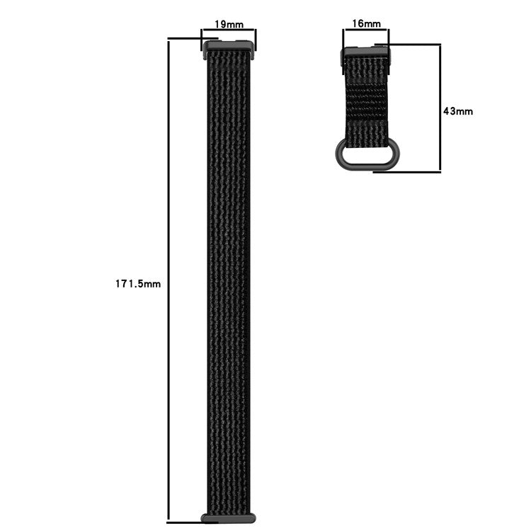 For Huawei Band 10 / Band 10 NFC / Band 9 / Band 9 NFC / Band 8 / Band 8 NFC Strap Nylon Sport Loop Watch Bands - Blackish Green