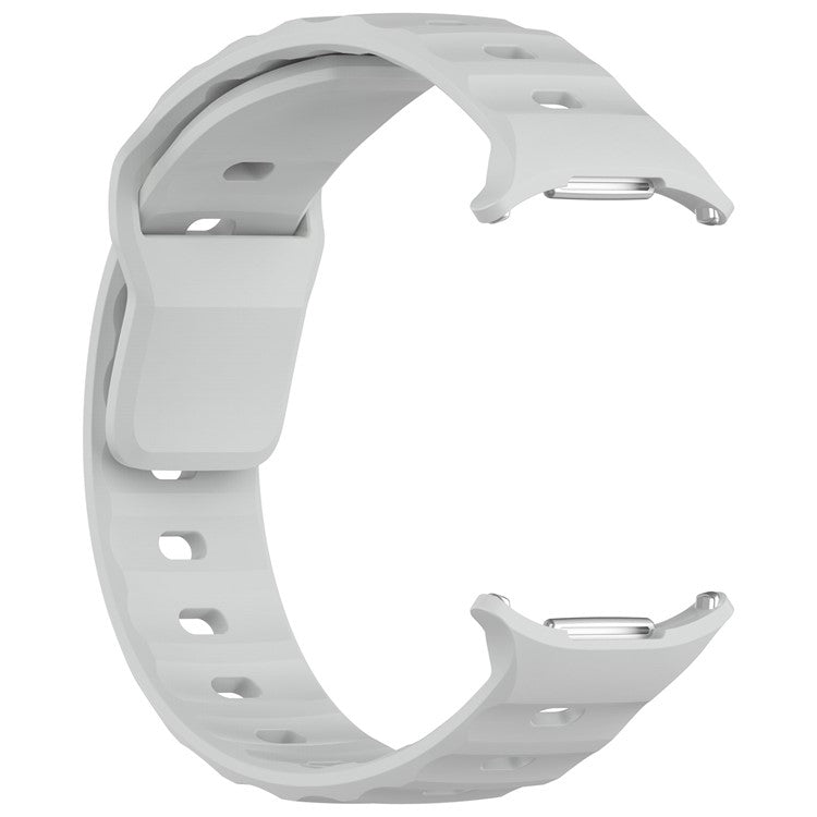 For Samsung Galaxy Watch Ultra 47mm Watch Band Adjustable Silicone Wrist Strap - Light Grey