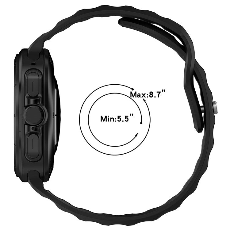 For Samsung Galaxy Watch Ultra 47mm Watch Band Adjustable Silicone Wrist Strap - Light Grey