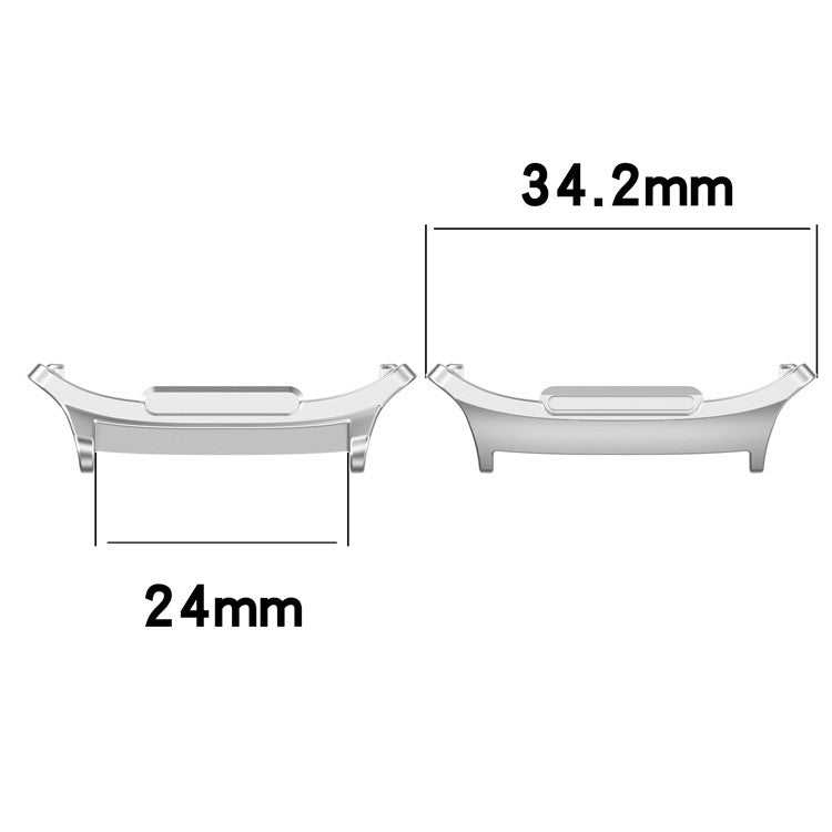 1 Pair for Samsung Galaxy Watch Ultra 47mm Watch Strap Stainless Steel Connector 20mm Band Adapter - Silver