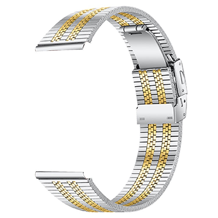For Huawei Watch GT 2e Watch Strap Stainless Steel Replacement Band - Silver / Gold