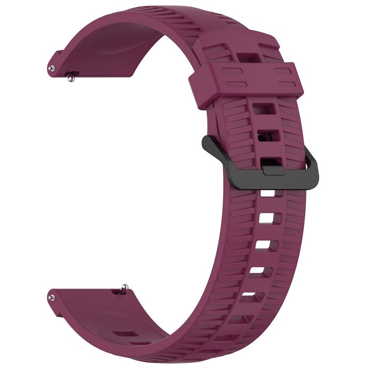 For Huawei Watch 4 / 4 Pro / GT 4 46mm Silicone Watch Strap 22mm Tire Texture Wrist Band - Wine Red