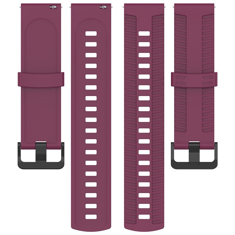 For Huawei Watch 4 / 4 Pro / GT 4 46mm Silicone Watch Strap 22mm Tire Texture Wrist Band - Wine Red