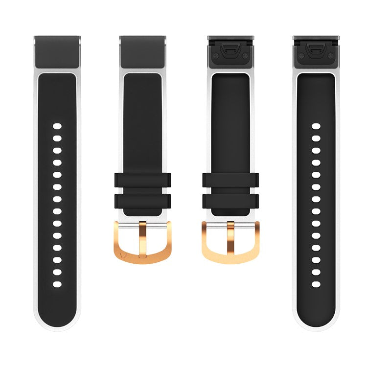 KALEBOL For Garmin Fenix 7S  /  7S Pro  /  6S  /  6S Pro Quickfit 20mm Silicone Band Glacier Translucent Watch Strap - Black