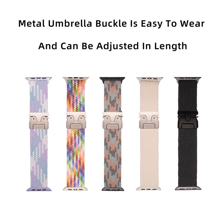Strap for Apple Watch Series 10 42mm / 9 8 7 41mm / SE (2023) SE (2022) SE 6 5 4 40mm / 3 2 1 38mm Woven Watch Band - Olive Green
