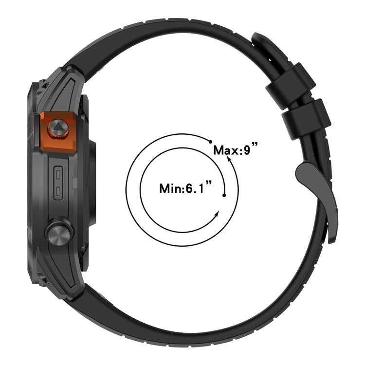26mm Strap for Garmin Fenix 8 51mm / Enduro 3 / Instinct 2X Universal Silicone Watch Band - White+Black