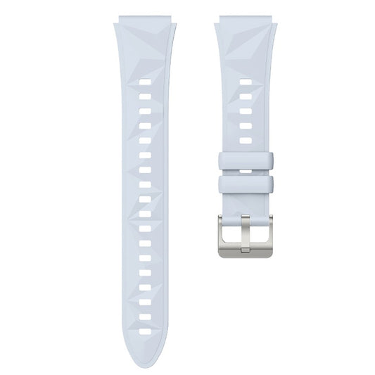 18mm Strap for Huawei Watch GT 5 41mm / GT 4 41mm / Garmin Venu 3S Rhombus Pattern Universal Silicone Watch Band - Official Blue