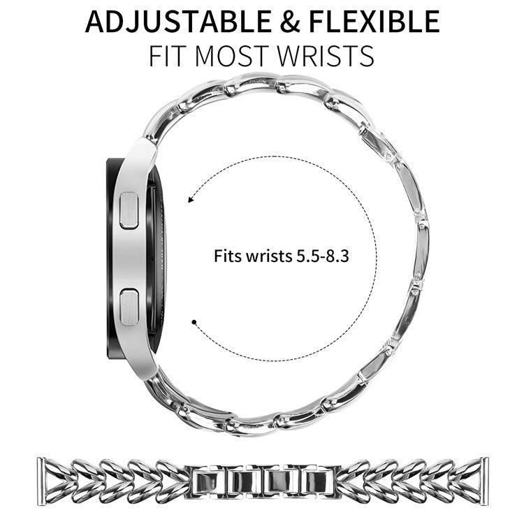 Zinc Alloy Watch Band for Huami Amazfit GTS 2e Twisted Metal Watch Strap Replacement - Silver