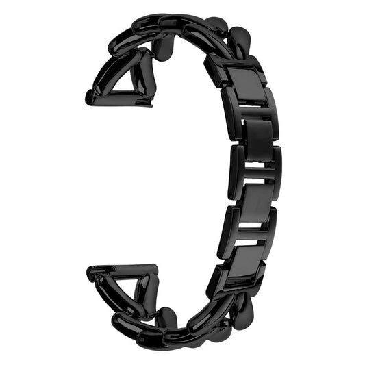 Zinc Alloy Watch Band for Garmin Vivomove Sport  /  Venu 2 Plus Twisted Metal Watch Strap Replacement - Black