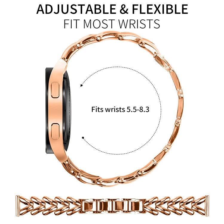 Zinc Alloy Watch Band for Nokia Withings Steel HR 40mm Twisted Metal Watch Strap Replacement - Rose Gold
