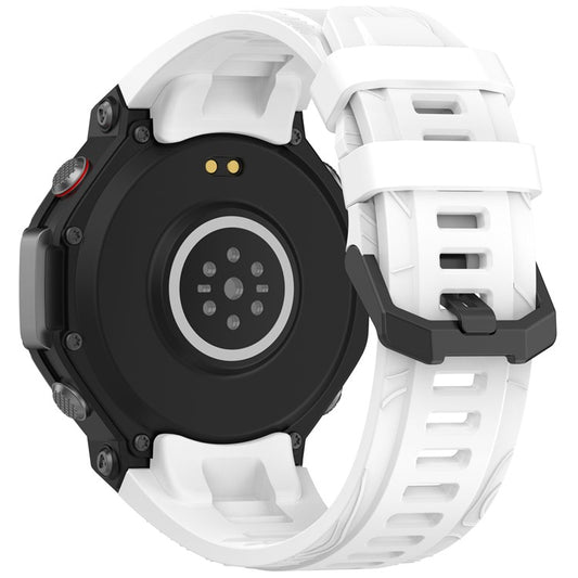 For Huami Amazfit T-Rex 3 Silicone Watch Band Breathable Soft Strap - White
