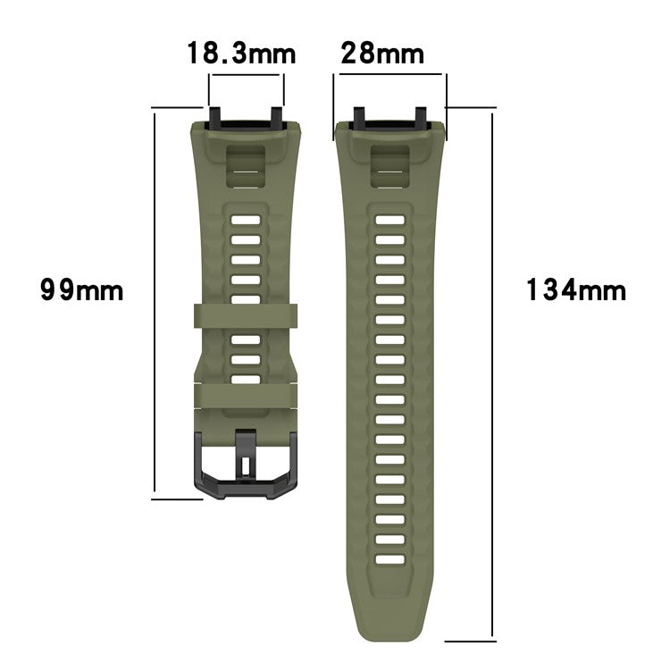 For Huami Amazfit T-Rex 3 Silicone Watch Band Breathable Soft Strap - White