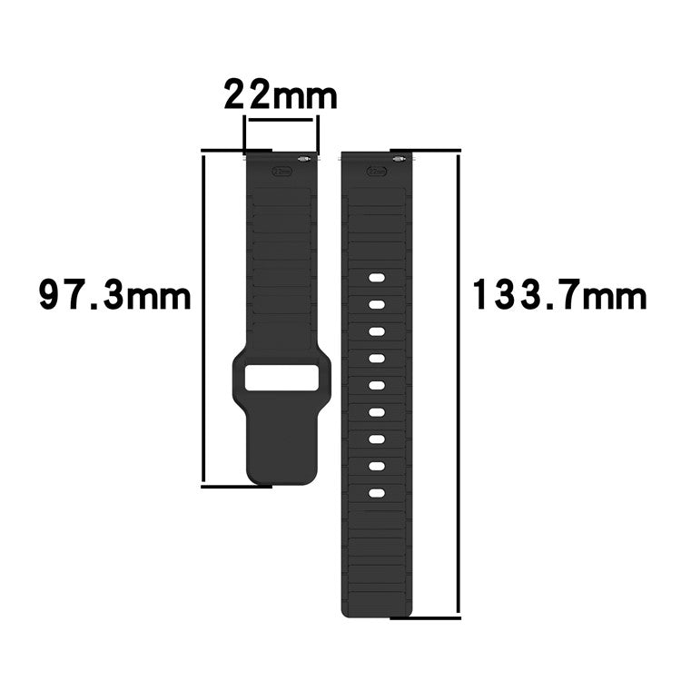 Silicone Strap for Samsung Galaxy Watch3 45mm / Galaxy Watch 46mm / Gear S3 Classic Universal 22mm Watch Band - White