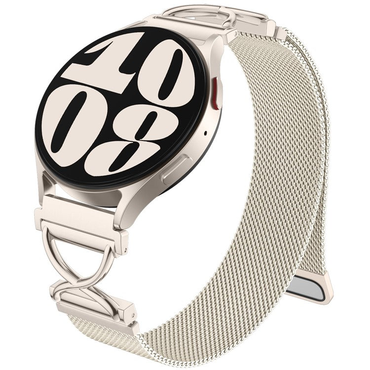 Milanese Band For Coros Apex 42mm Electroplated Stainless Steel Magnetic Watch Strap with X-Shaped Connector - Starlight