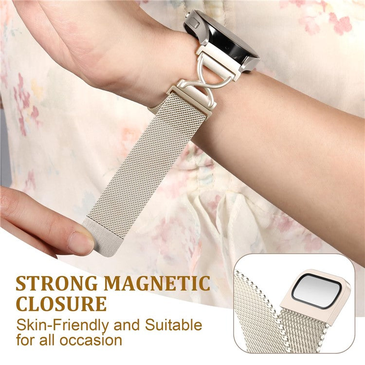 Milanese Band For Coros Apex 42mm Electroplated Stainless Steel Magnetic Watch Strap with X-Shaped Connector - Starlight