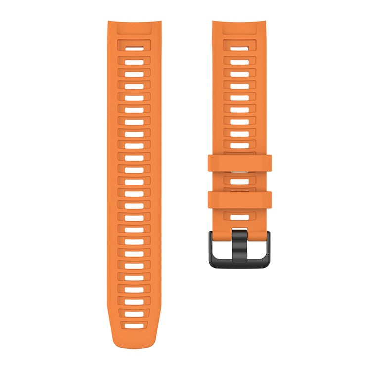 Silicone Watch Band for Garmin Instinct Tactical / Instinct Tide / Instinct 2 / Instinct Wrist Strap with Black Buckle - Yellow