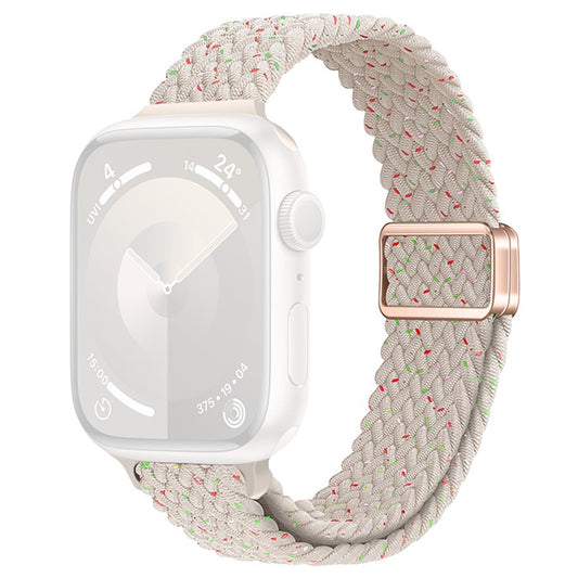 KALEBOL Braided Watch Strap For Apple Watch Series 10 9 8 7 SE 6 5 4 3 2 1 42mm 41mm 40mm 38mm Magnetic Nylon Sport Wristbands - Spring Cherry