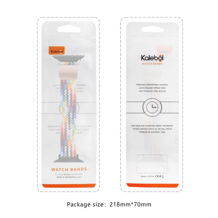 KALEBOL Braided Watch Strap For Apple Watch Series 10 9 8 7 SE 6 5 4 3 2 1 42mm 41mm 40mm 38mm Magnetic Nylon Sport Wristbands - Spring Cherry