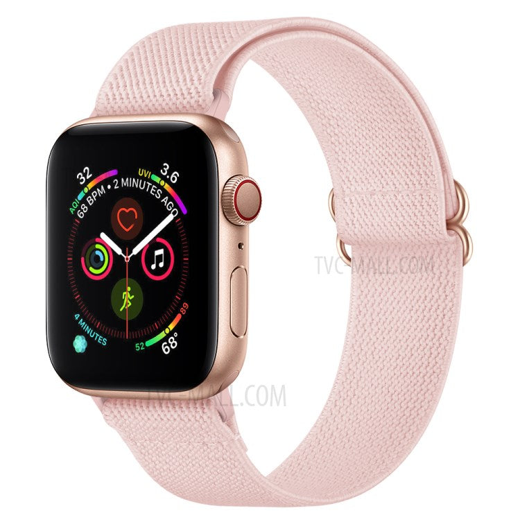 Adjustable Braided Polyester Nylon Watch Band Strap for Apple Watch Series 10 Ultra 9 8 7 SE SE 6 5 4  3 2 1 46mm 49mm 45mm 44mm 42mm - Beige