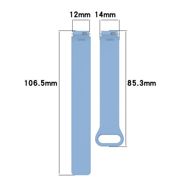 12mm Magnetic Watch Band Silicone Strap Compatible with 12mm Metal Frame / Connectors - Black