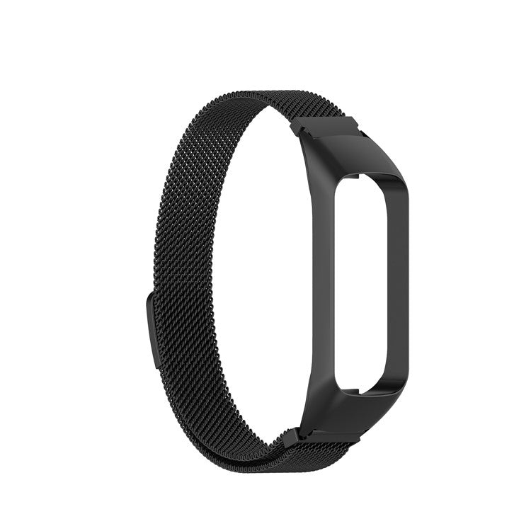 Stainless Steel Smartwatch Strap Replace Milanese Watch Band for Samsung Galaxy Fit 2 SM-R220 - Black