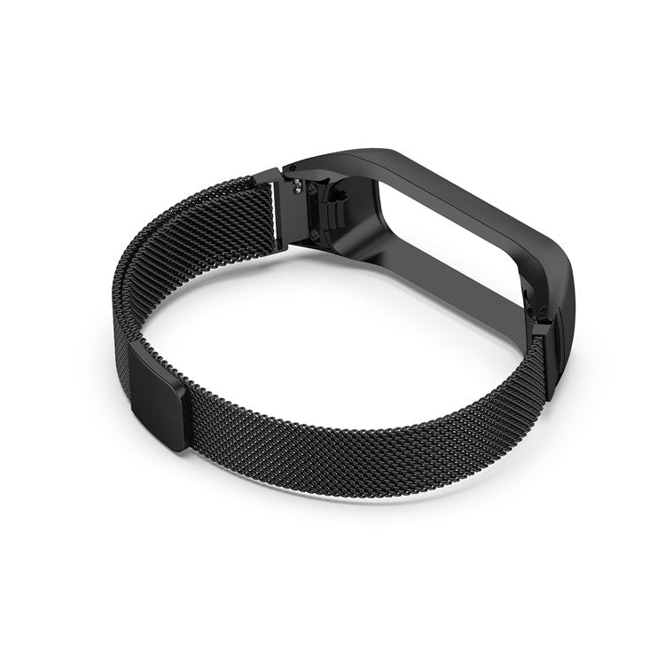 Stainless Steel Smartwatch Strap Replace Milanese Watch Band for Samsung Galaxy Fit 2 SM-R220 - Black