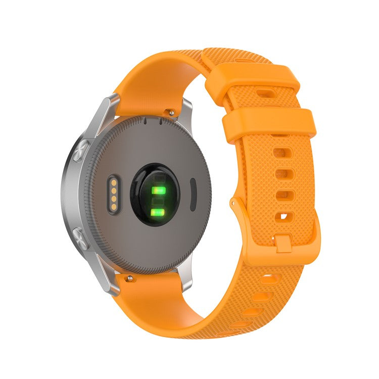 Replacement Silicone Smart Watch Band Adjustable Wrist Strap 20mm for Samsung Galaxy Watch4 Classic 46mm 42mm/Galaxy Watch4 44mm 40mm/Galaxy Watch 42mm/Garmin Vivoactive 3 - Yellow