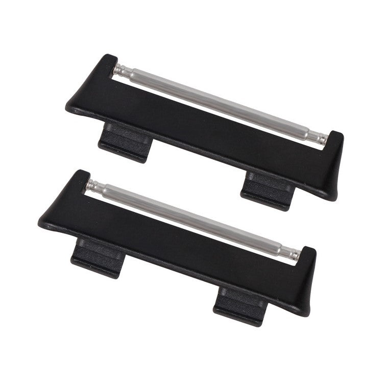 1 Pair 22mm Watch Strap Band Stainless Steel Connector Adapter Replacement for Oppo Watch 2 46mm/Oppo Watch 46mm - Black