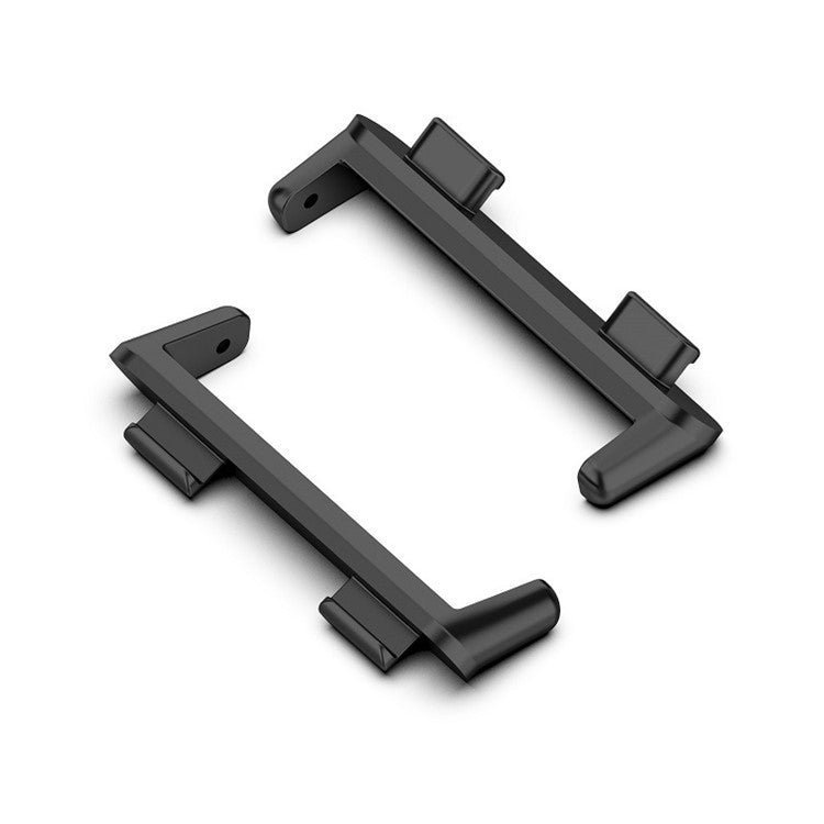 1 Pair 22mm Watch Strap Band Stainless Steel Connector Adapter Replacement for Oppo Watch 2 46mm/Oppo Watch 46mm - Black