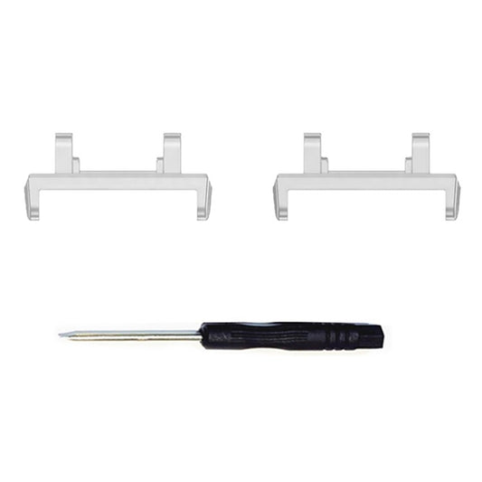 1 Pair For Huami Amazfit T-Rex 2 Stainless Steel Connector 22mm Watch Adapter Watchband Accessory - Silver