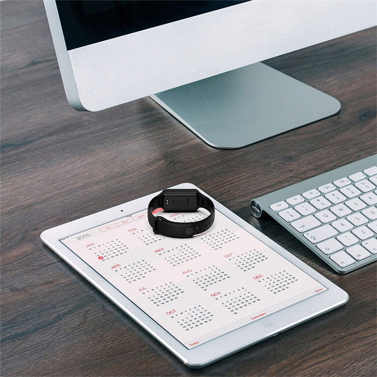 For Huami Amazfit Band 7 Strap TPE Watch Band with Protective Case - Light Pink
